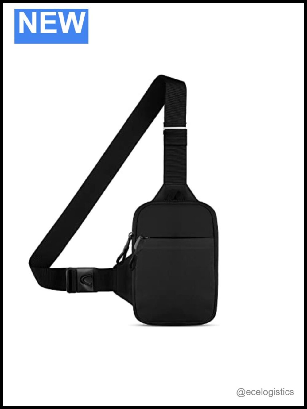 Water-Resistant Mini Crossbody Sling Bag - Dual Pocket Chest Pack for Running &